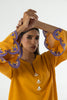 Stitched Mustard Embroidered Shirt + Culotte