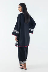 Stitched Black Embroidered Shirt