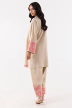 Stitched Beige Embroidered Shirt