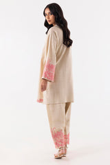 Stitched Beige Embroidered Shirt