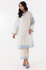 Stitched Cream Embroidered Shirt
