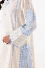 Stitched Cream Embroidered Shirt