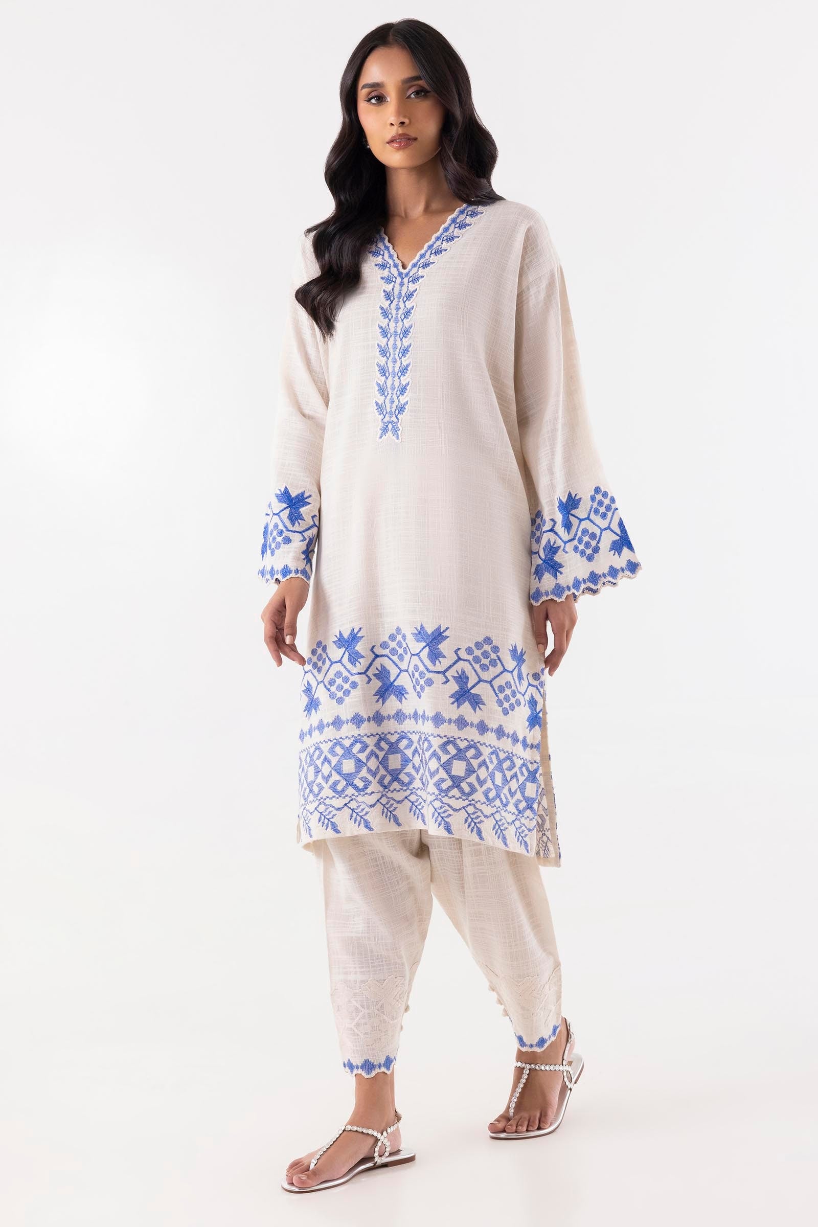 Stitched Boxy Embroidered Shirt Main image