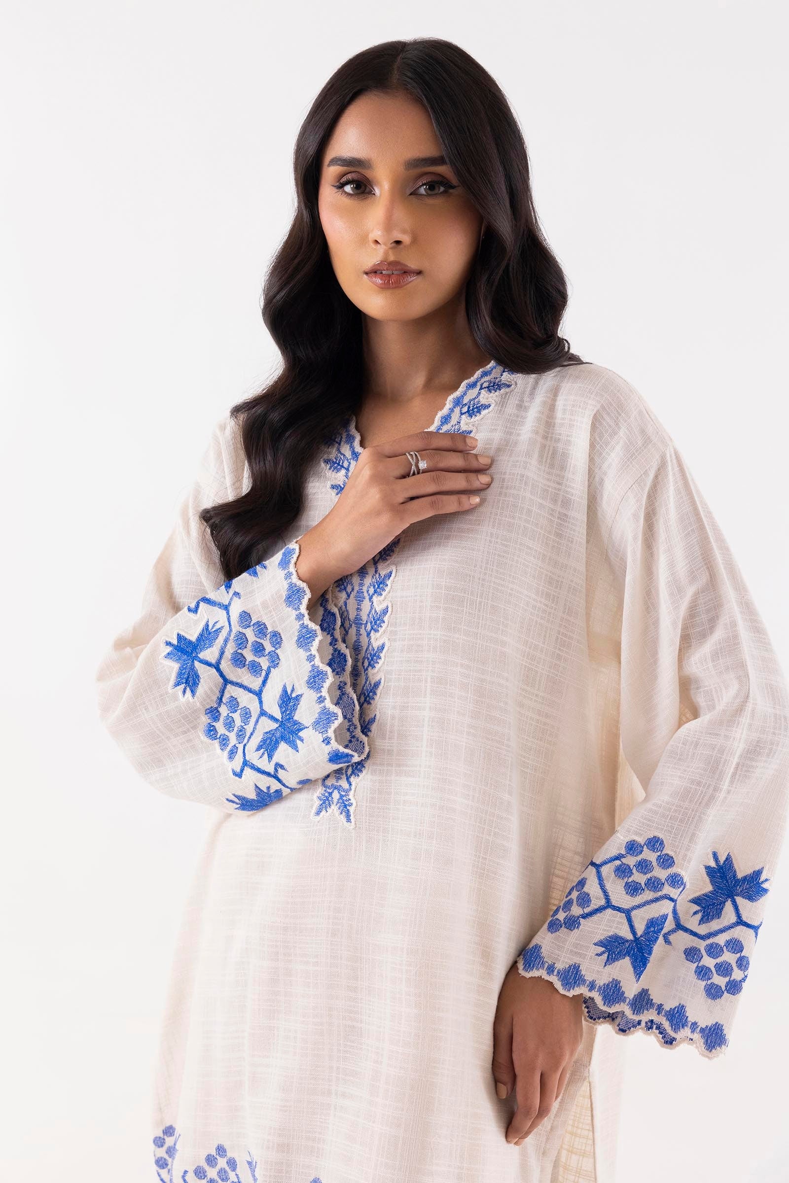 Stitched Boxy Embroidered Shirt Secondary image