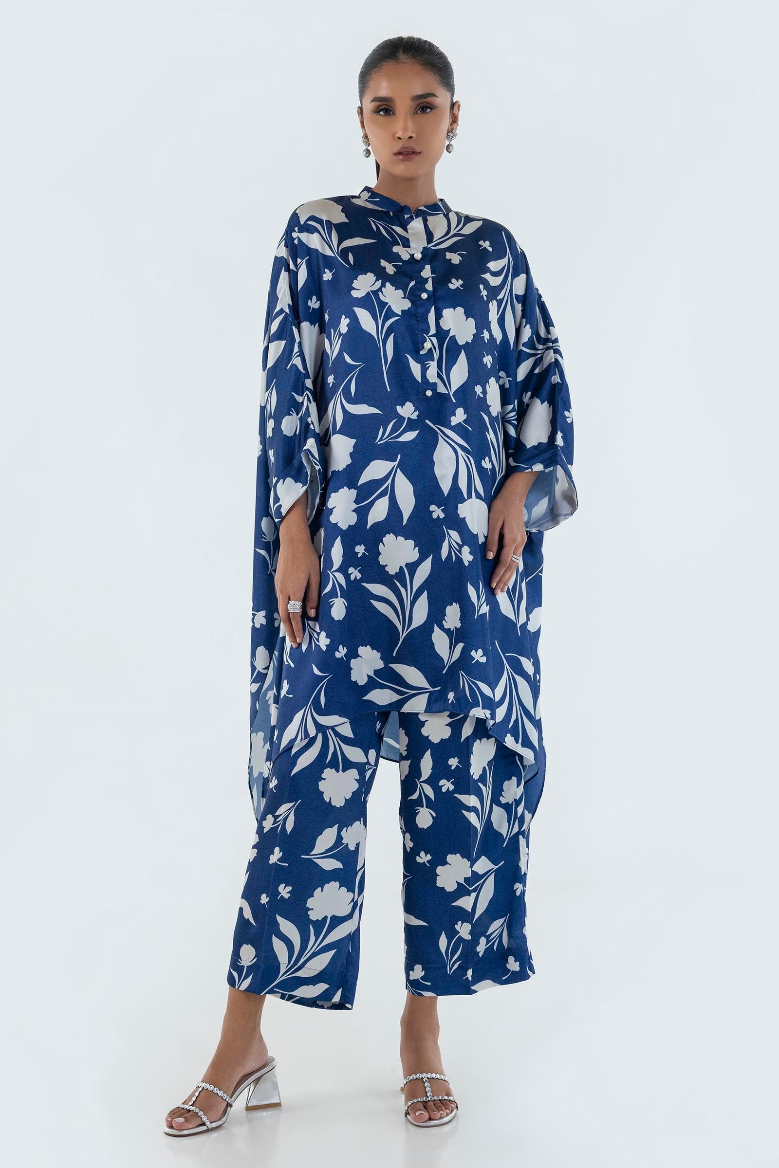 Stitched Drop Shoulder Printed Shirt + Culotte Main image