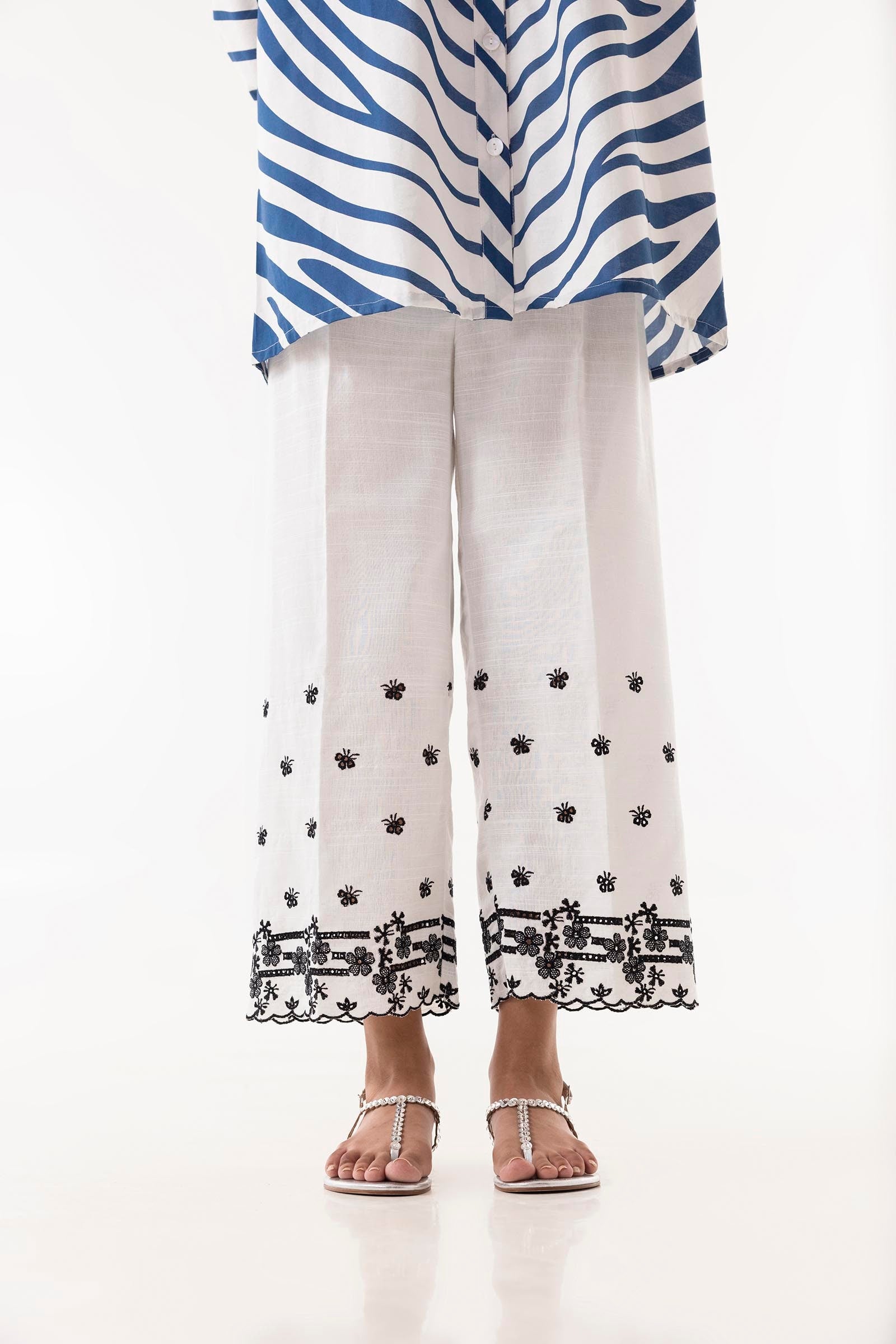 Stitched Khaddar Embroidered Culotte Main image