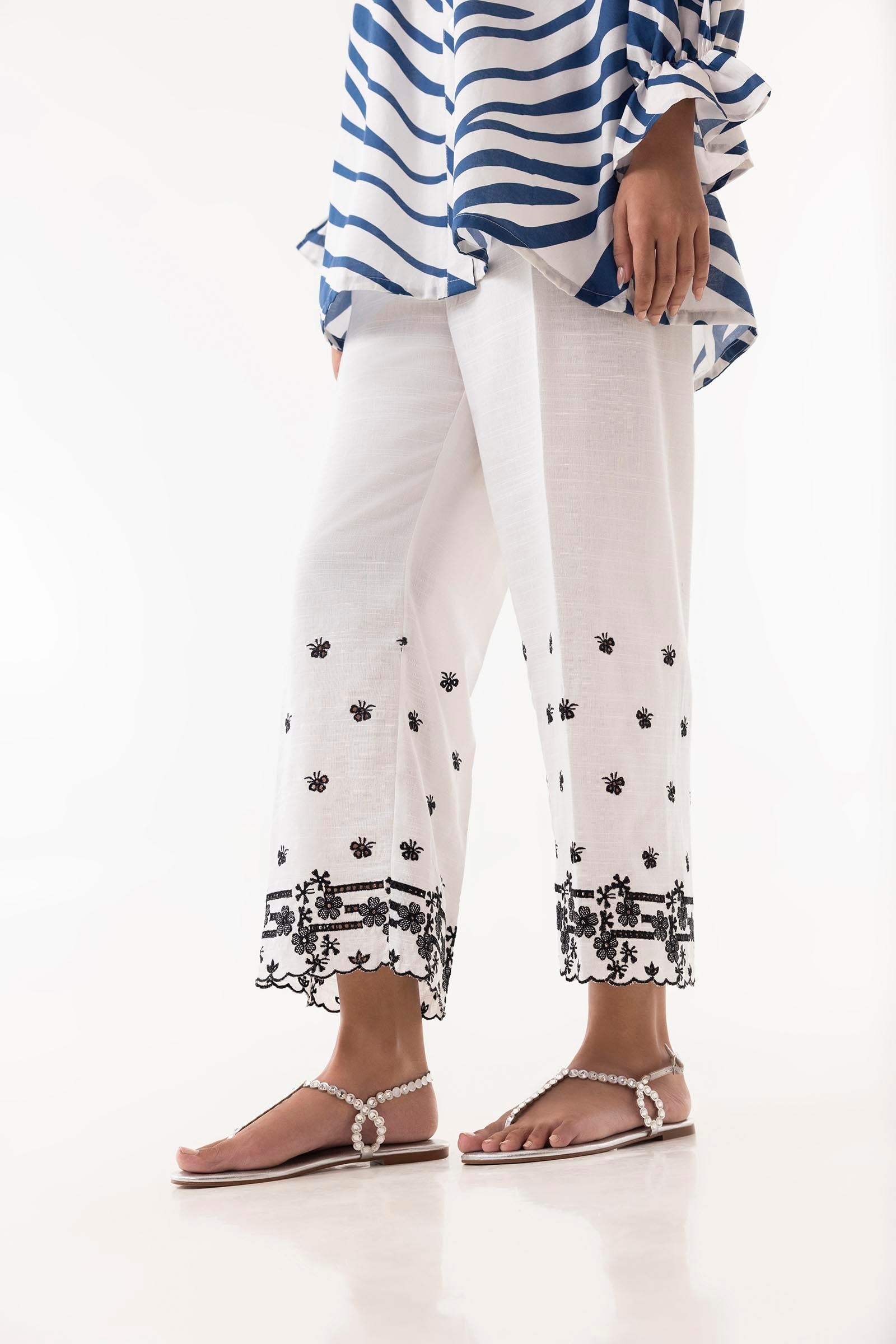 Stitched Khaddar Embroidered Culotte Secondary image