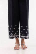 Stitched Black Embroidered Culotte