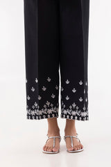 Stitched Black Embroidered Culotte
