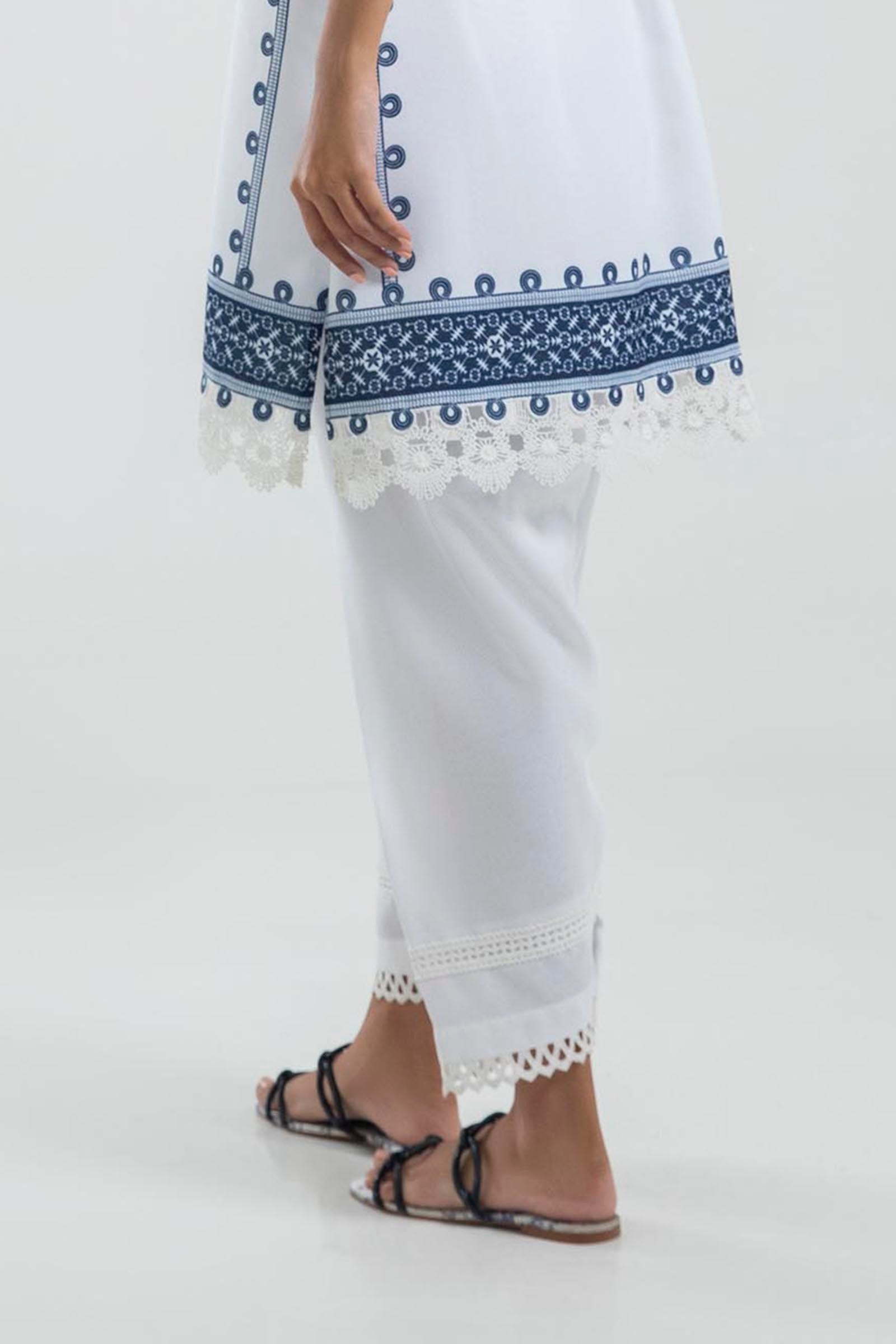 Stitched Cream Shalwar Secondary image