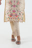 Stitched Fawn Embroidered Shalwar