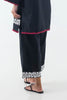 Stitched Black Embroidered Culotte