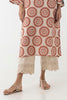 Stitched Beige Embroidered Culotte