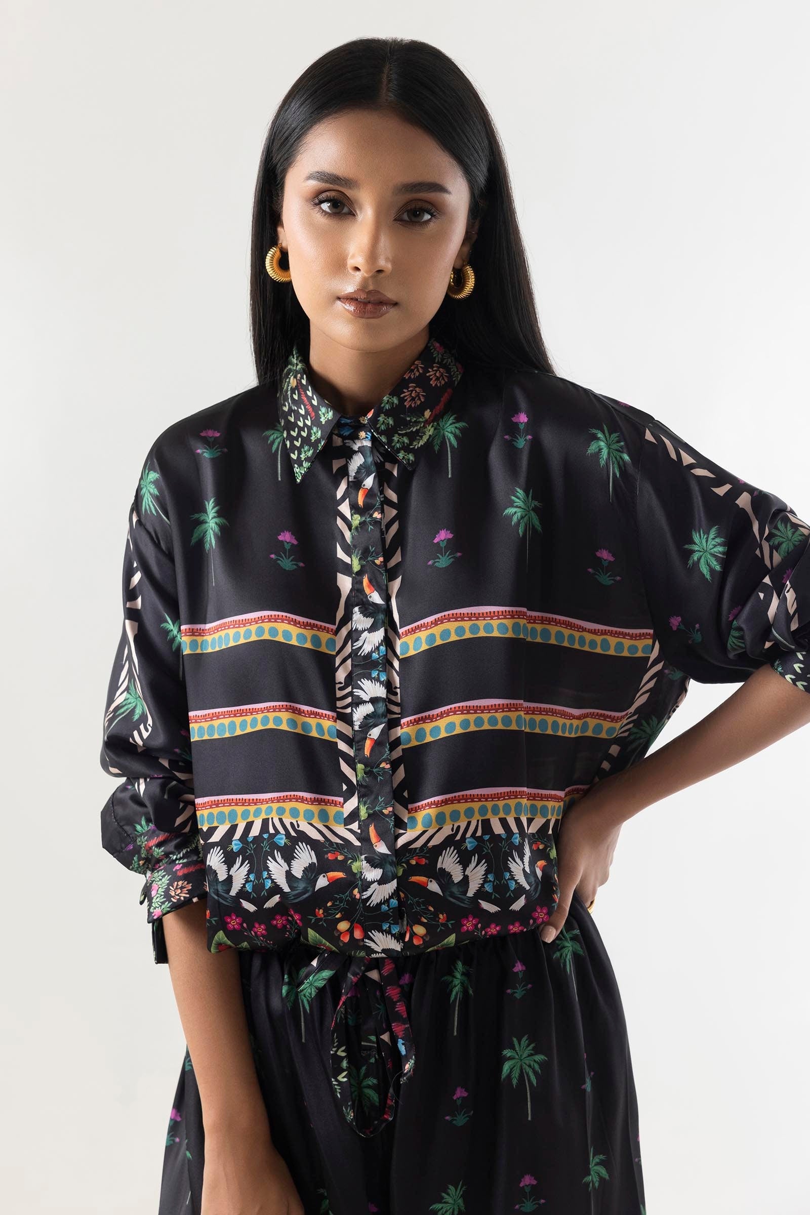 Stitched Basic Printed Shirt