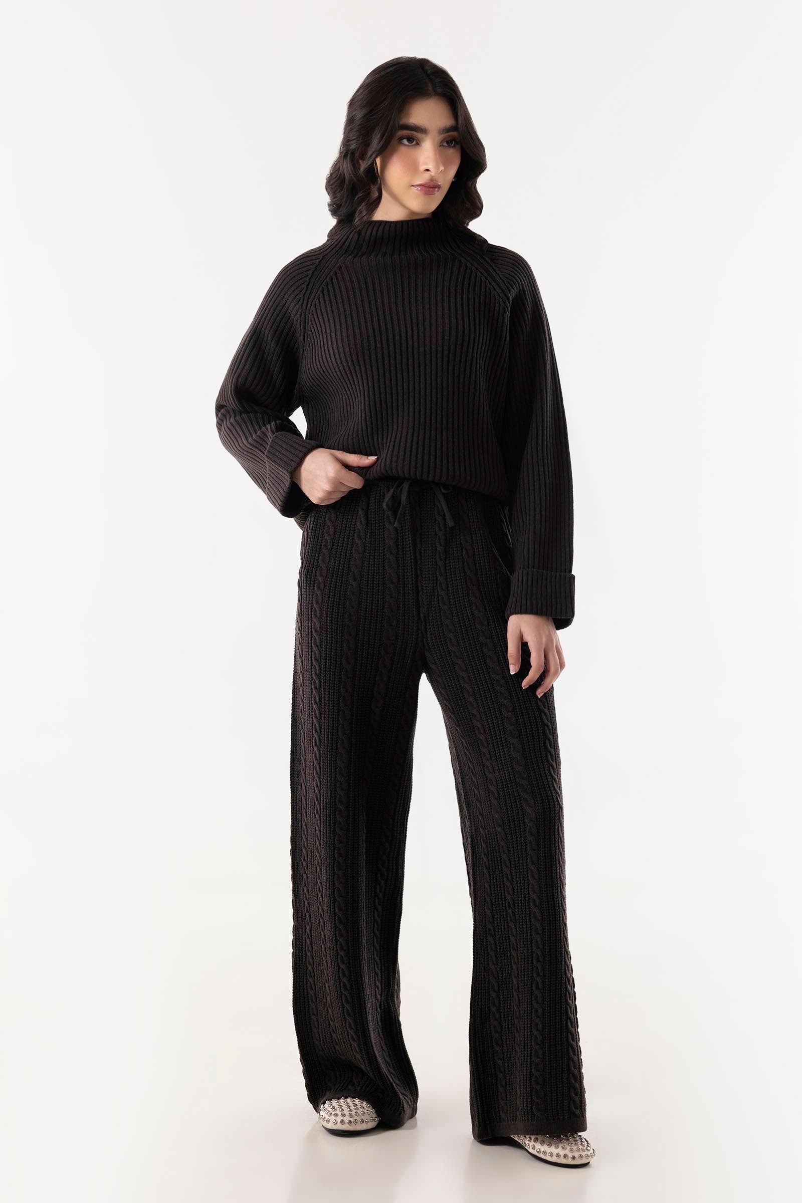 Stitched Grey Sweater Co-ord Main image