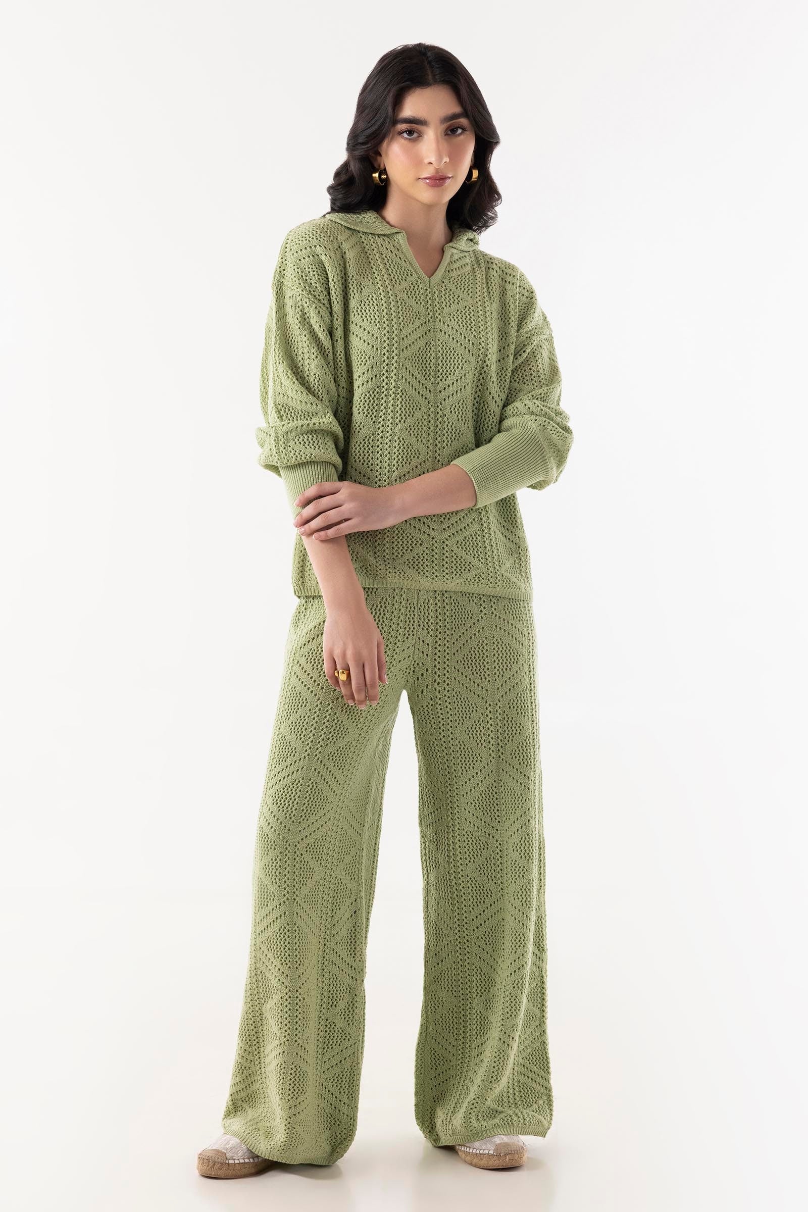 Stitched Knitted Sweater Co-ord Secondary image