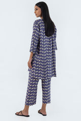 Stitched Basic Printed Shirt + Culotte