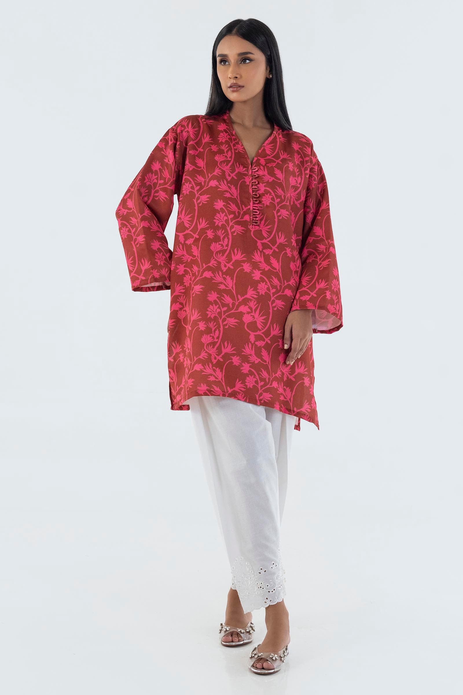 Stitched Boxy Printed Shirt Main image