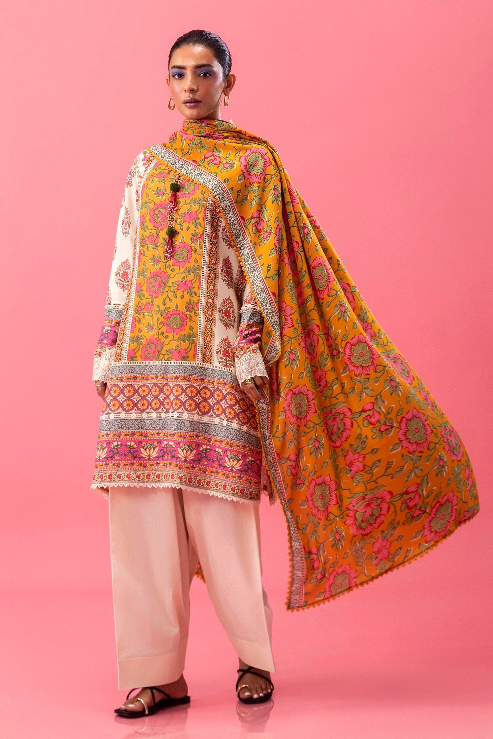 Unstitched Mahay Linen 2 Piece Suit Main image