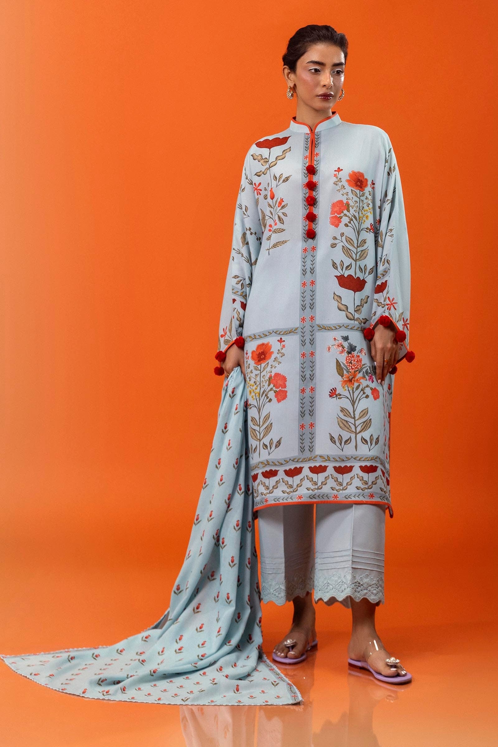 Unstitched Mahay Linen 3 Piece Suit Main image