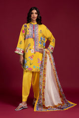 Unstitched Lawn 3 Piece Suit