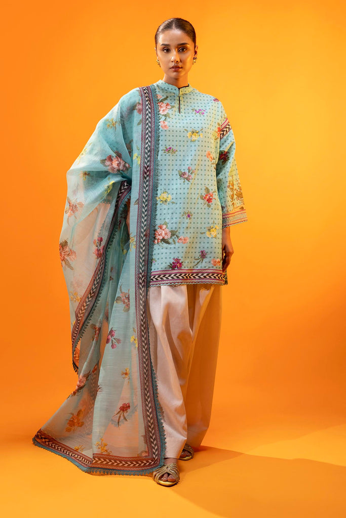 Unstitched Lawn 2 Piece Suit