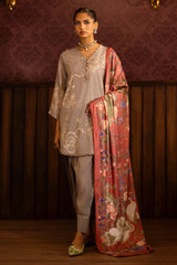 Unstitched Winter Slub 3 Piece Suit