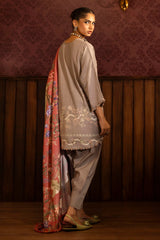 Unstitched Winter Slub 3 Piece Suit