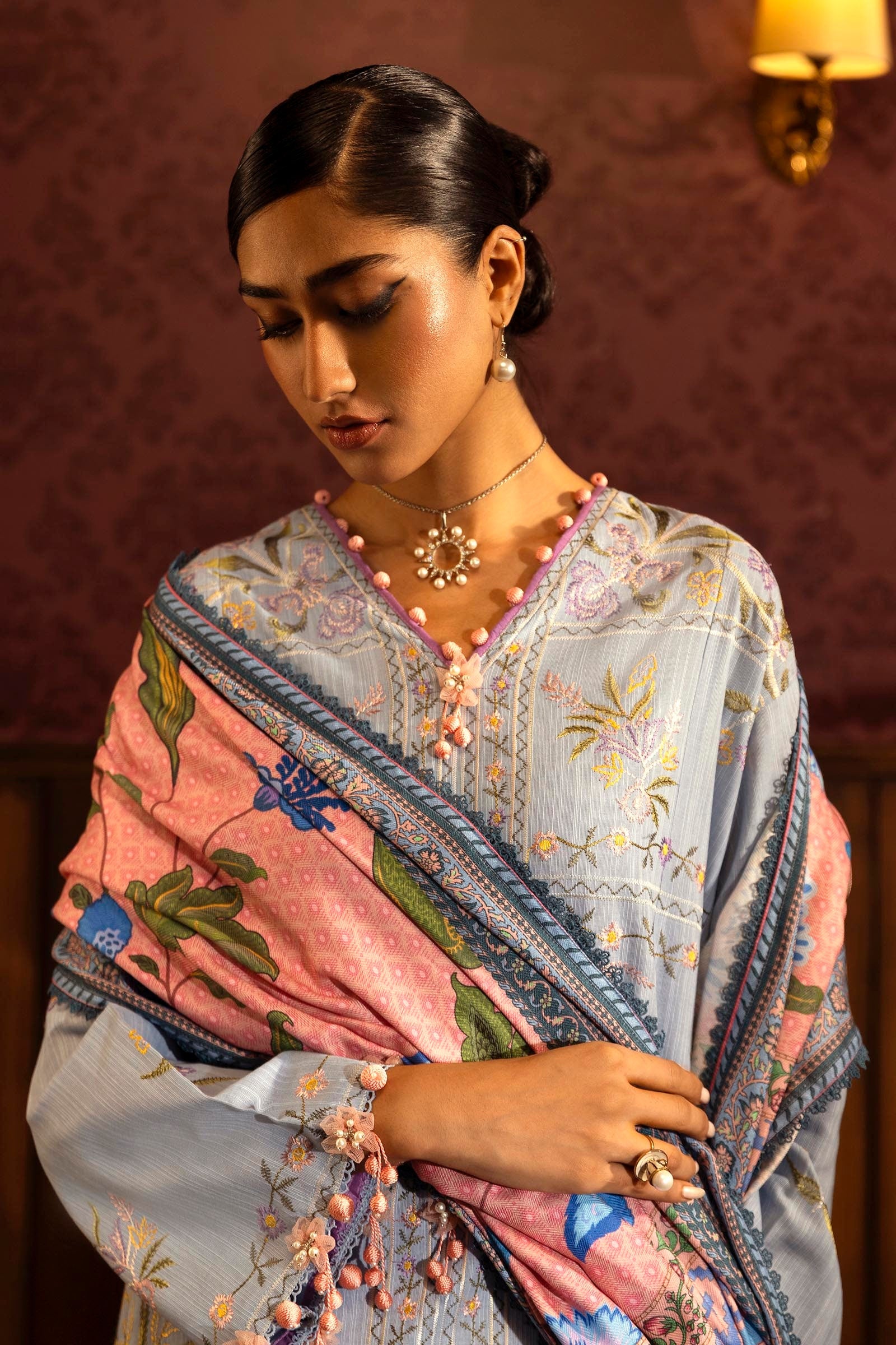 Unstitched Winter Slub 3 Piece Suit Main image