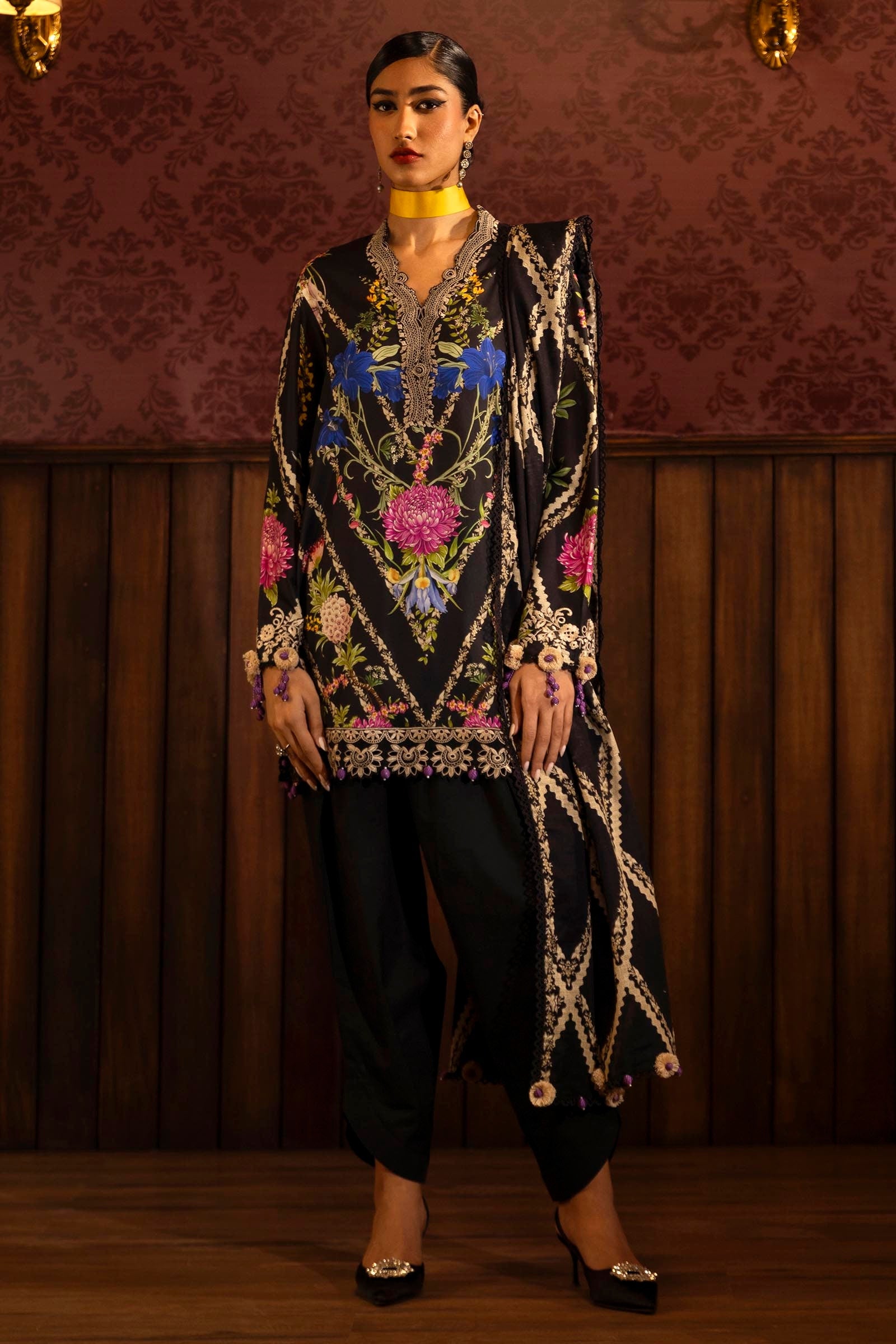 Unstitched Winter Linen 3 Piece Suit