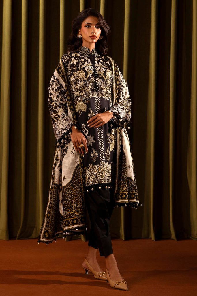 Unstitched Winter Linen 3 Piece Suit