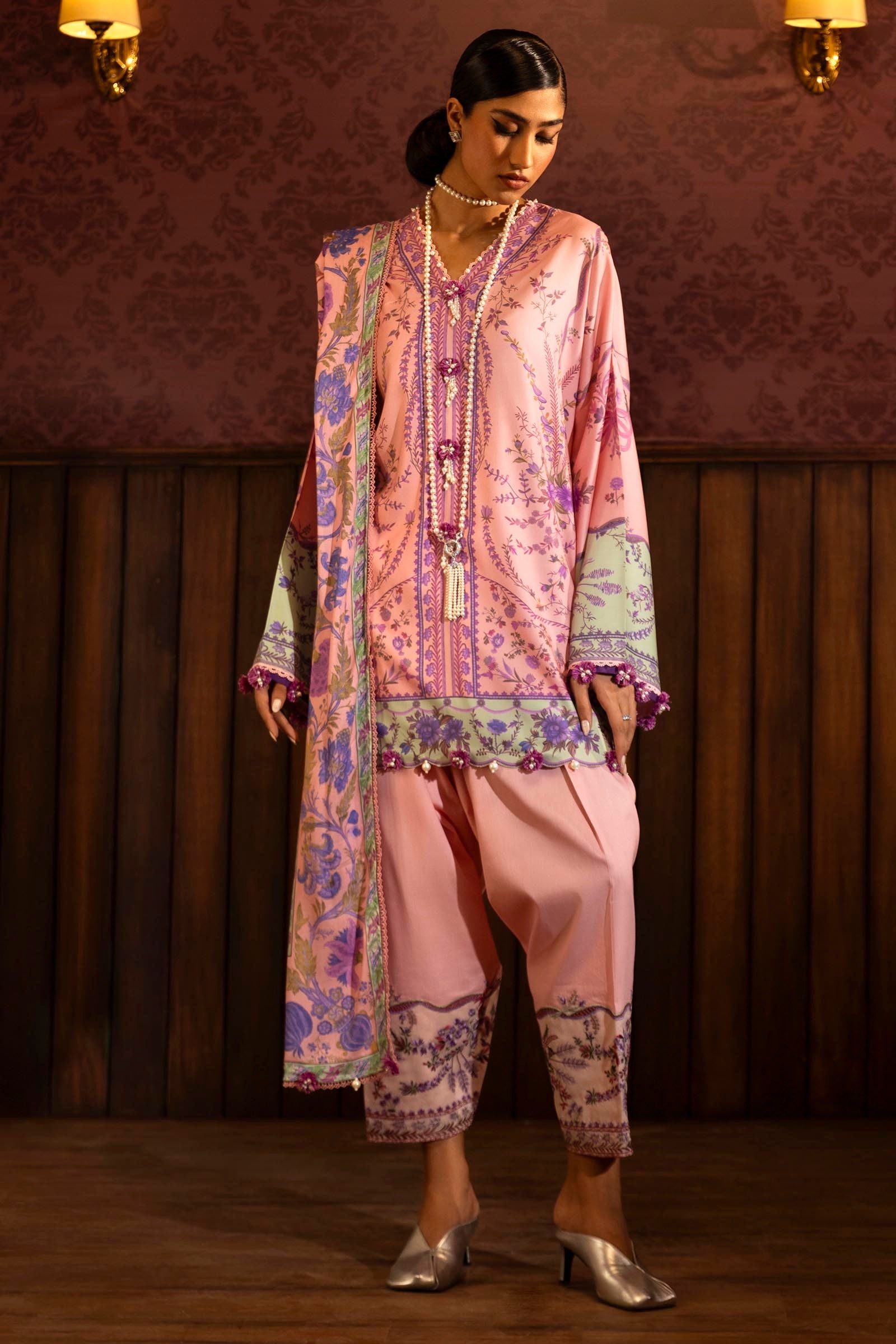 Unstitched Winter Linen 3 Piece Suit