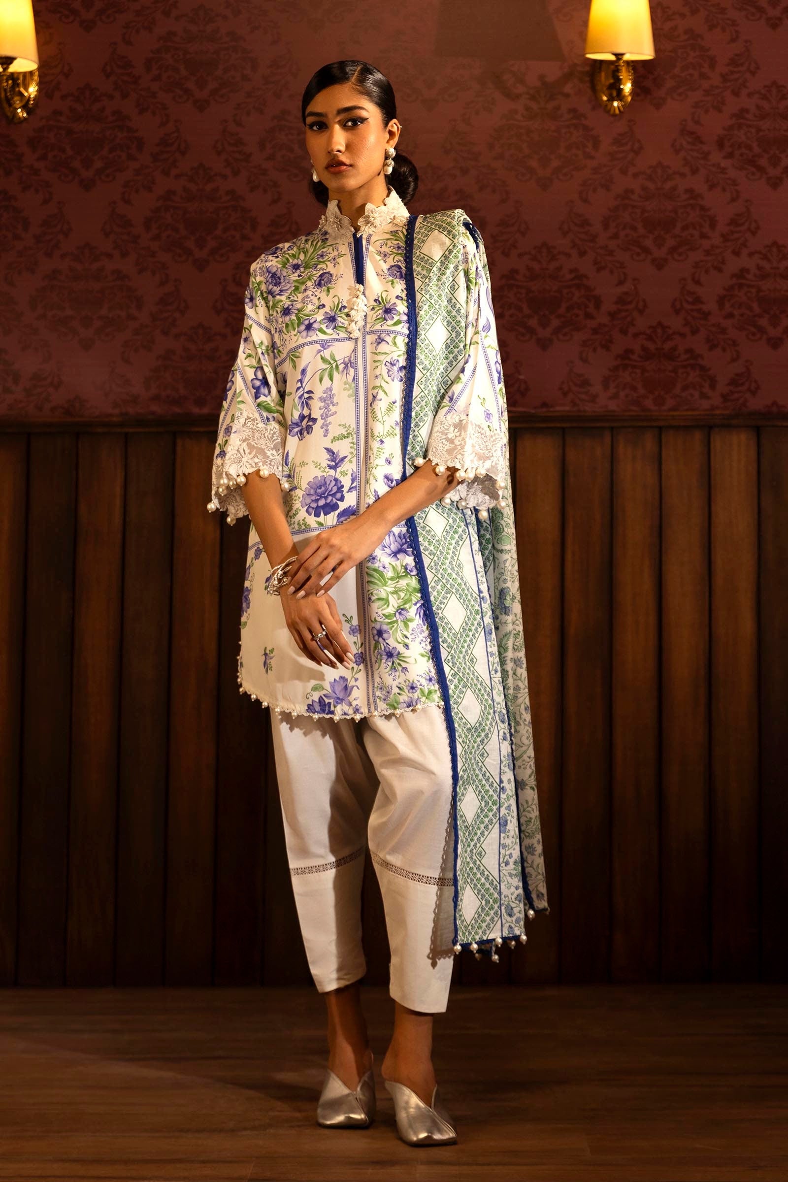 Unstitched Winter Linen 3 Piece Suit