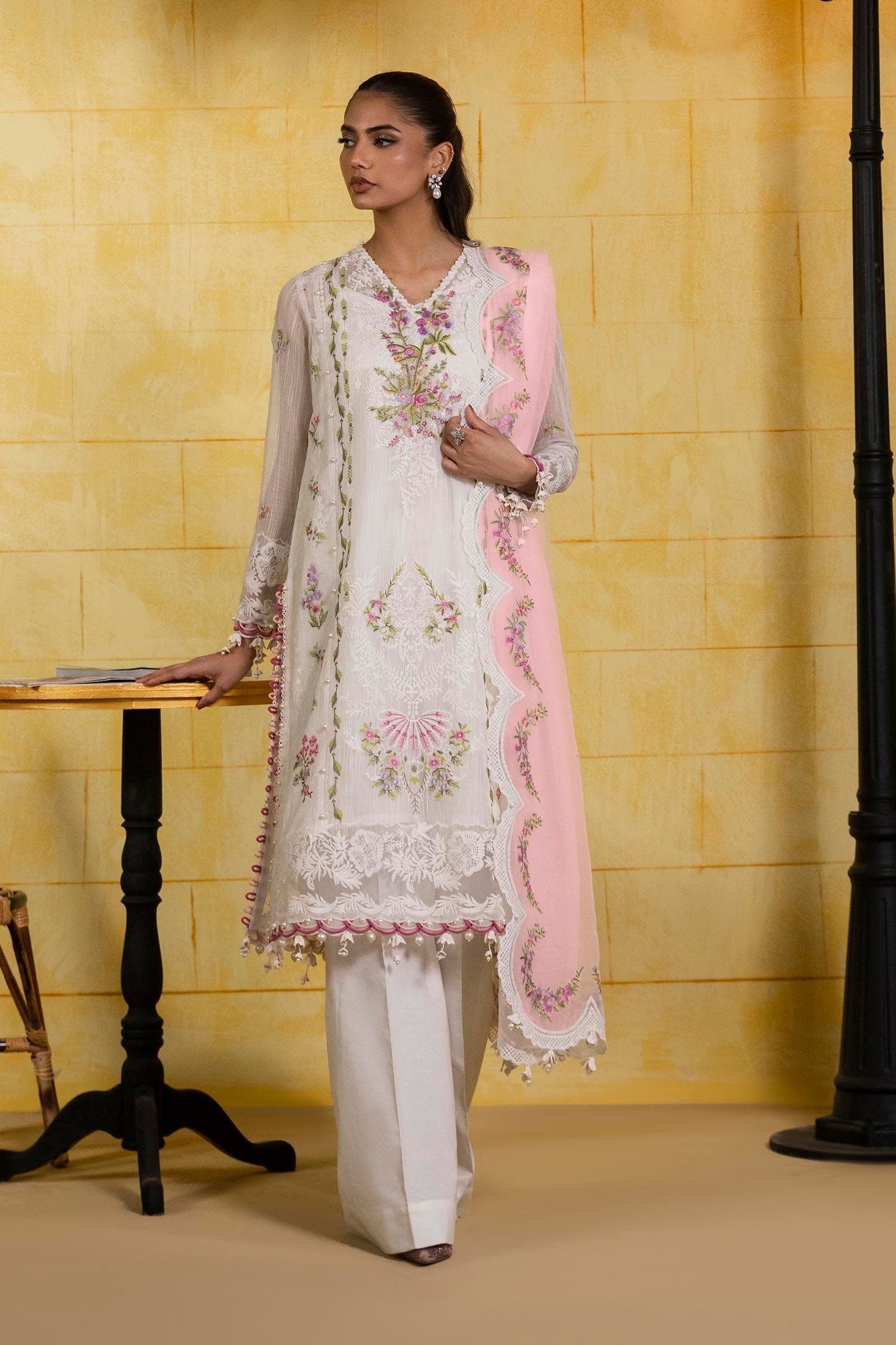 Unstitched 3 Piece Lawn Suit Main image