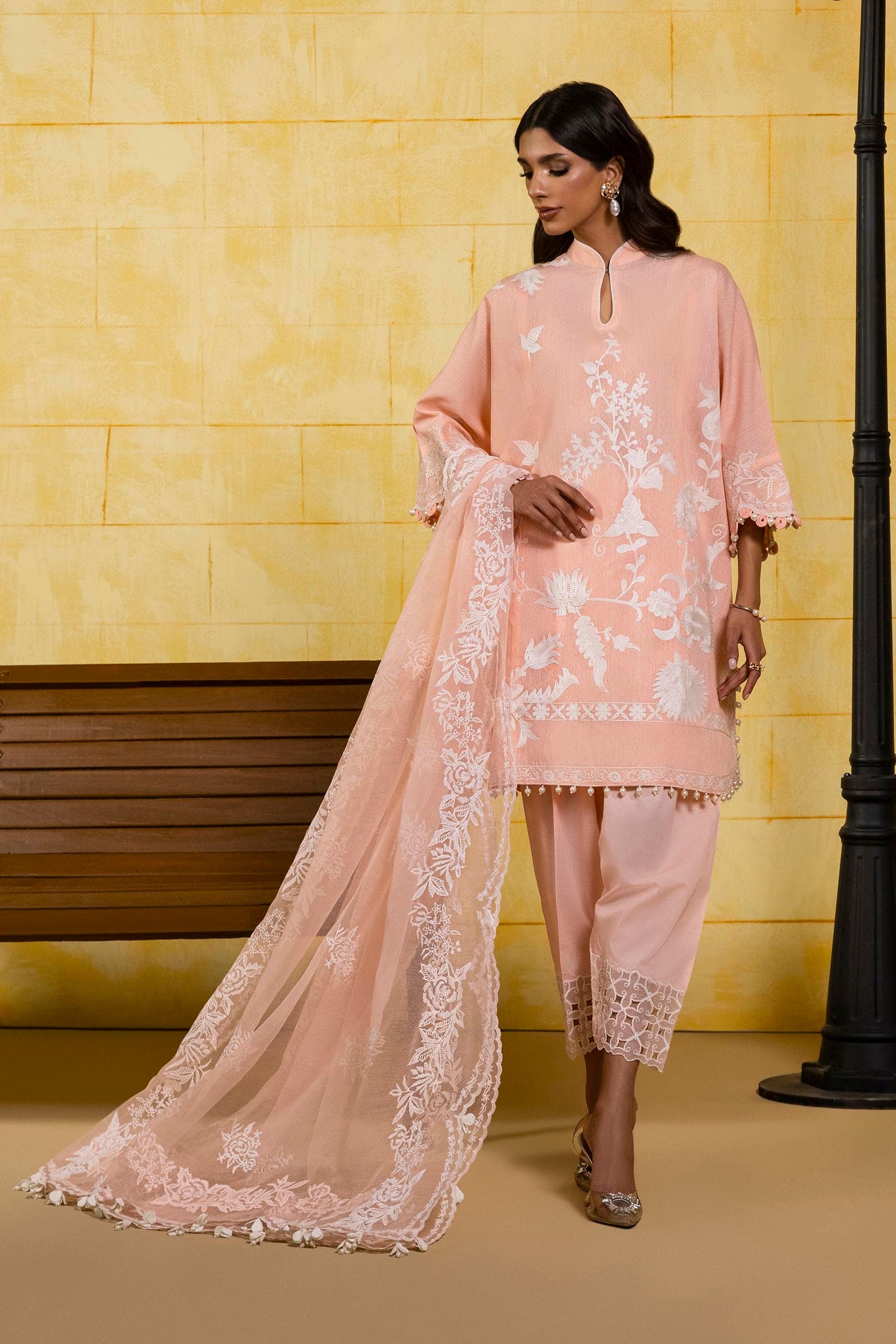 Unstitched 3 Piece Lawn Suit Main image