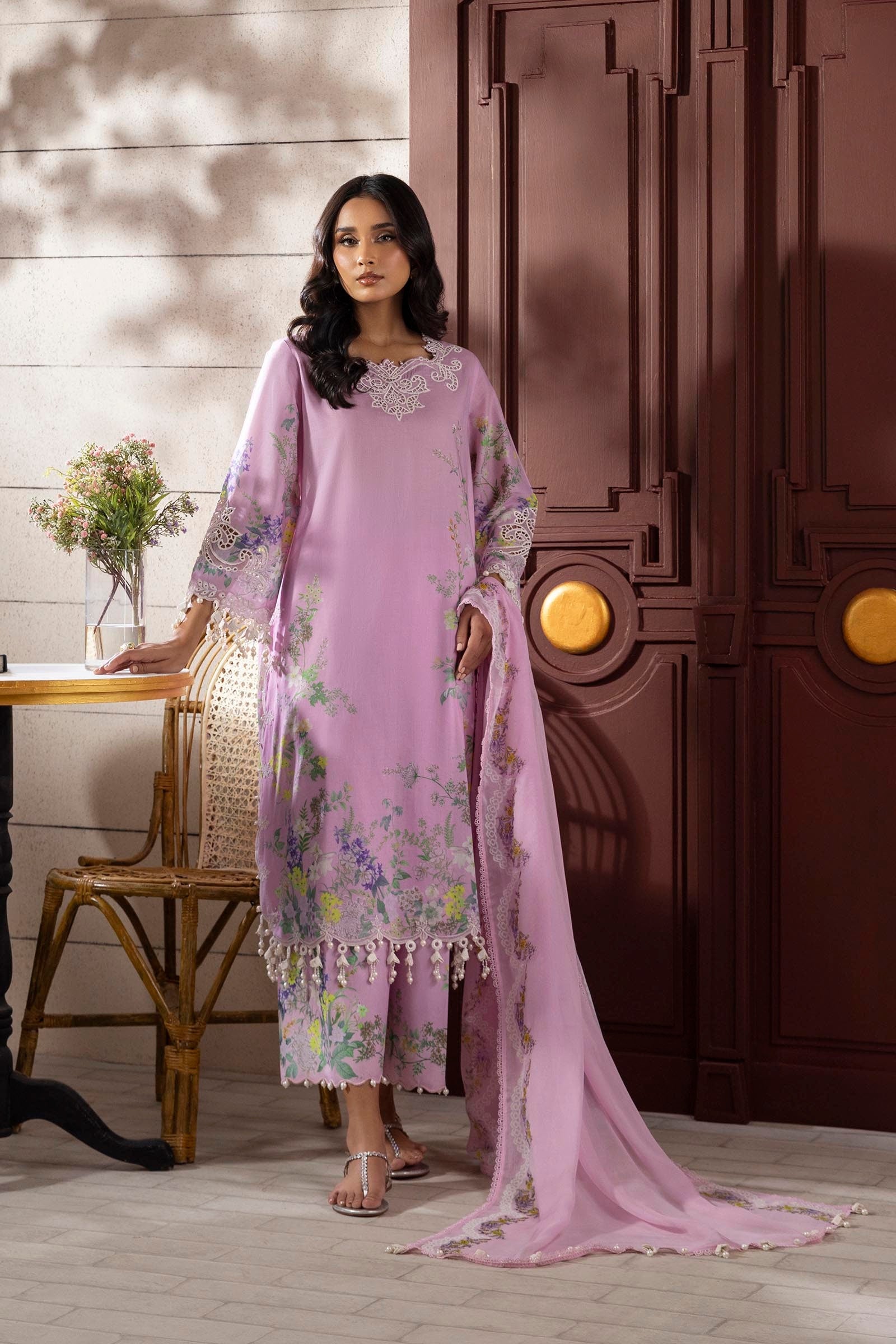 Unstitched 3 Piece Lawn Suit Main image