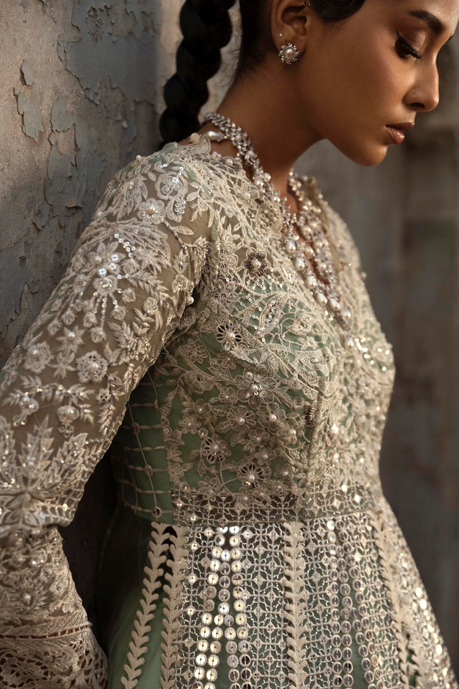 Stitched Organza Pishwas, Gharara & Dupatta