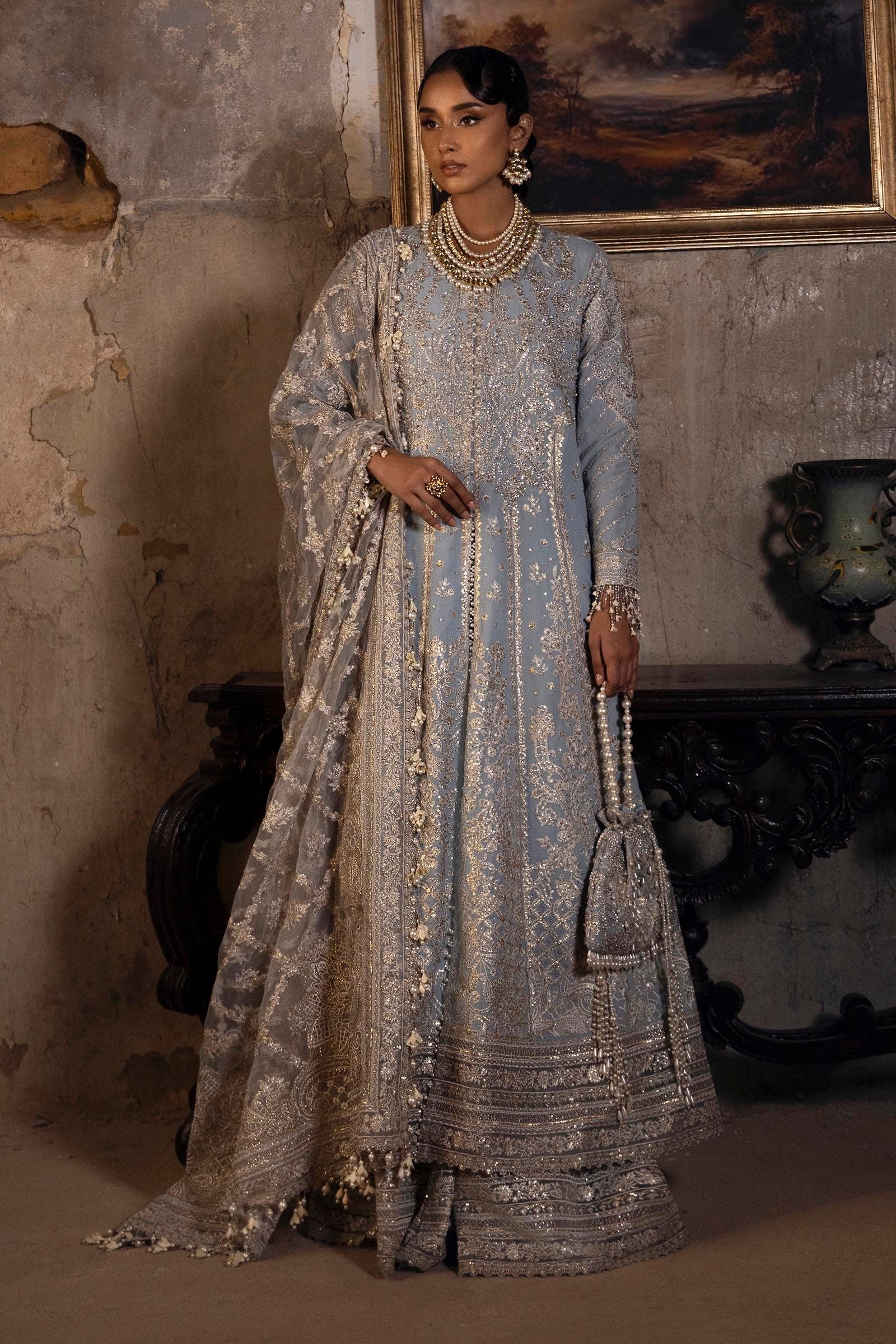 Unstitched Raw Silk 3 Piece Suit Main image