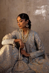 Unstitched Raw Silk 3 Piece Suit