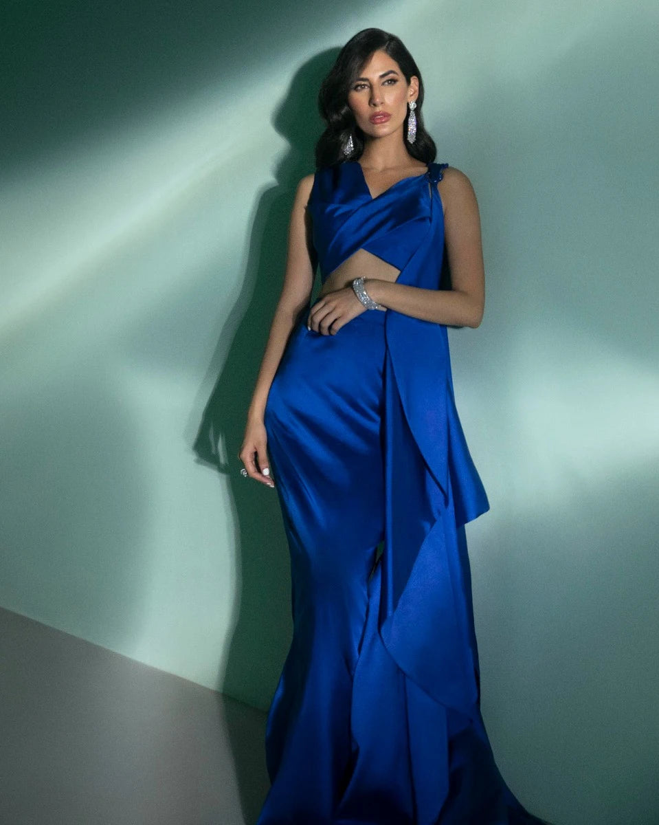 Ocean Blue Saree (P-274)