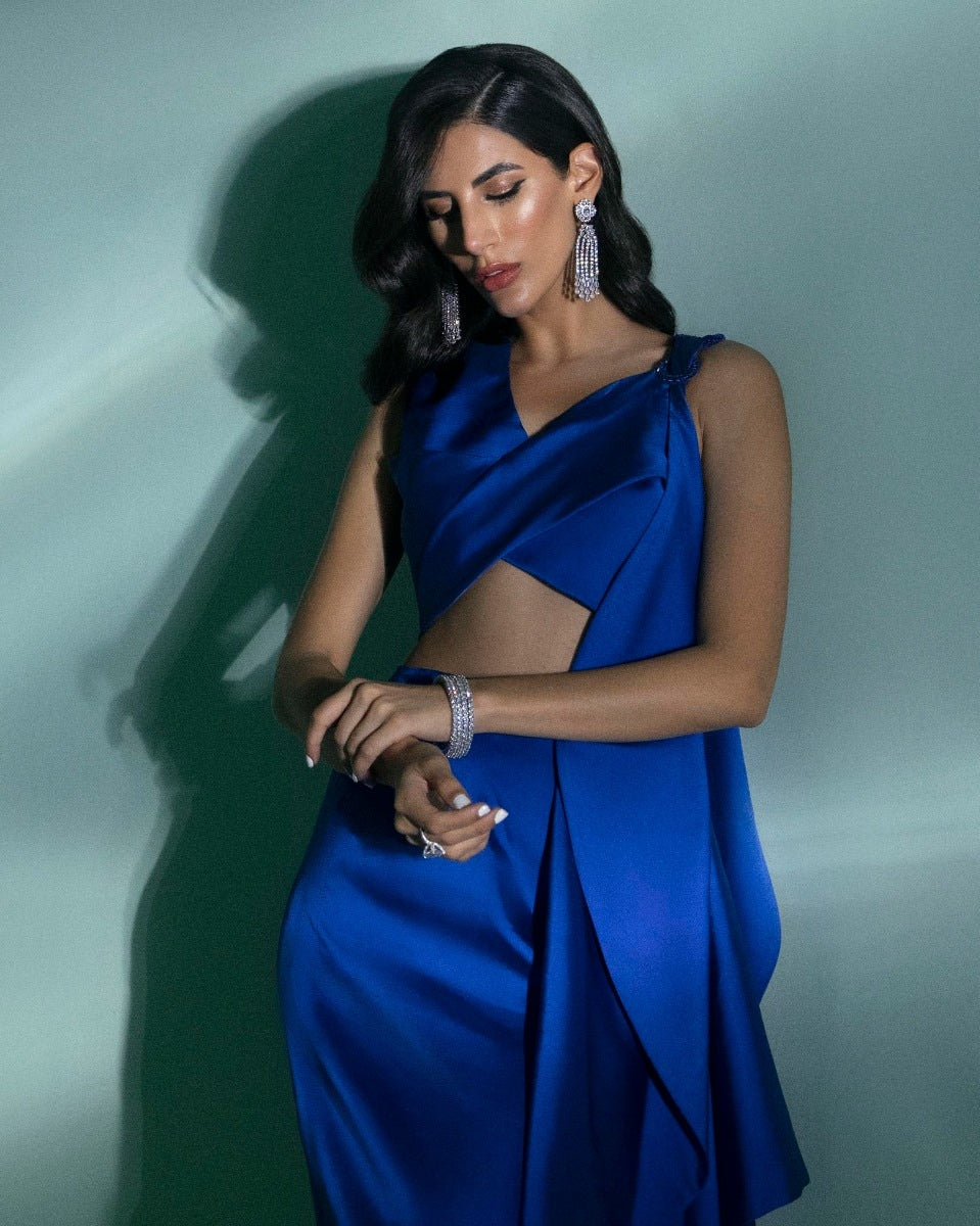 Ocean Blue Saree (P-274)