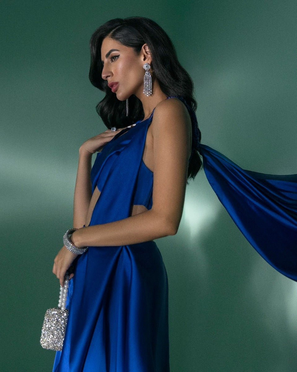 Ocean Blue Saree (P-274)