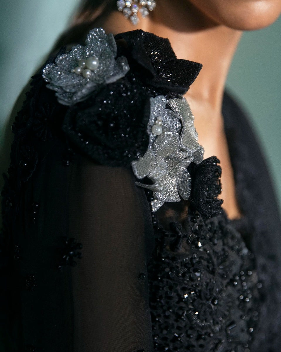 Black & Black Saree (P-278)