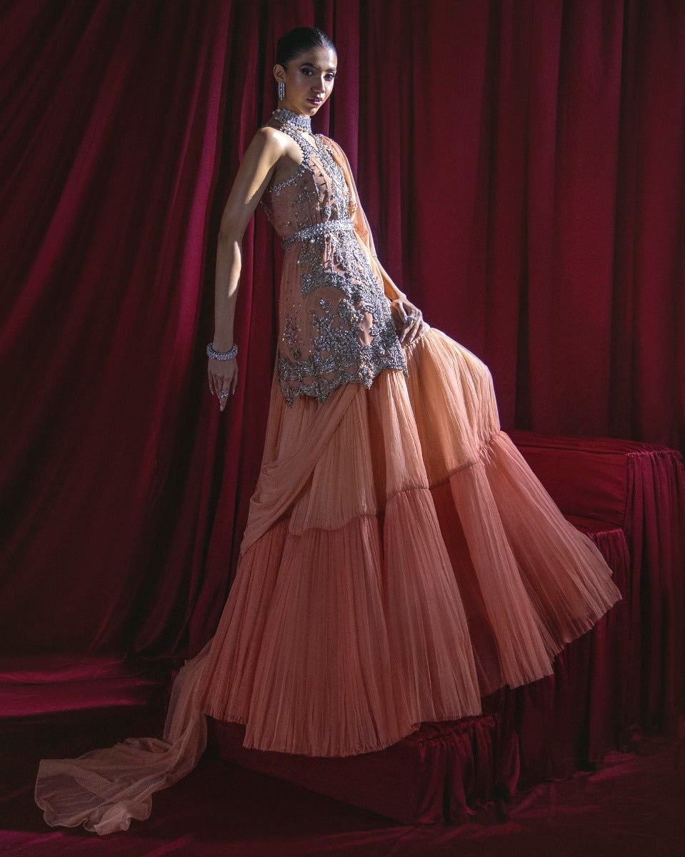 Dreamy Peach Peplum (P-285)