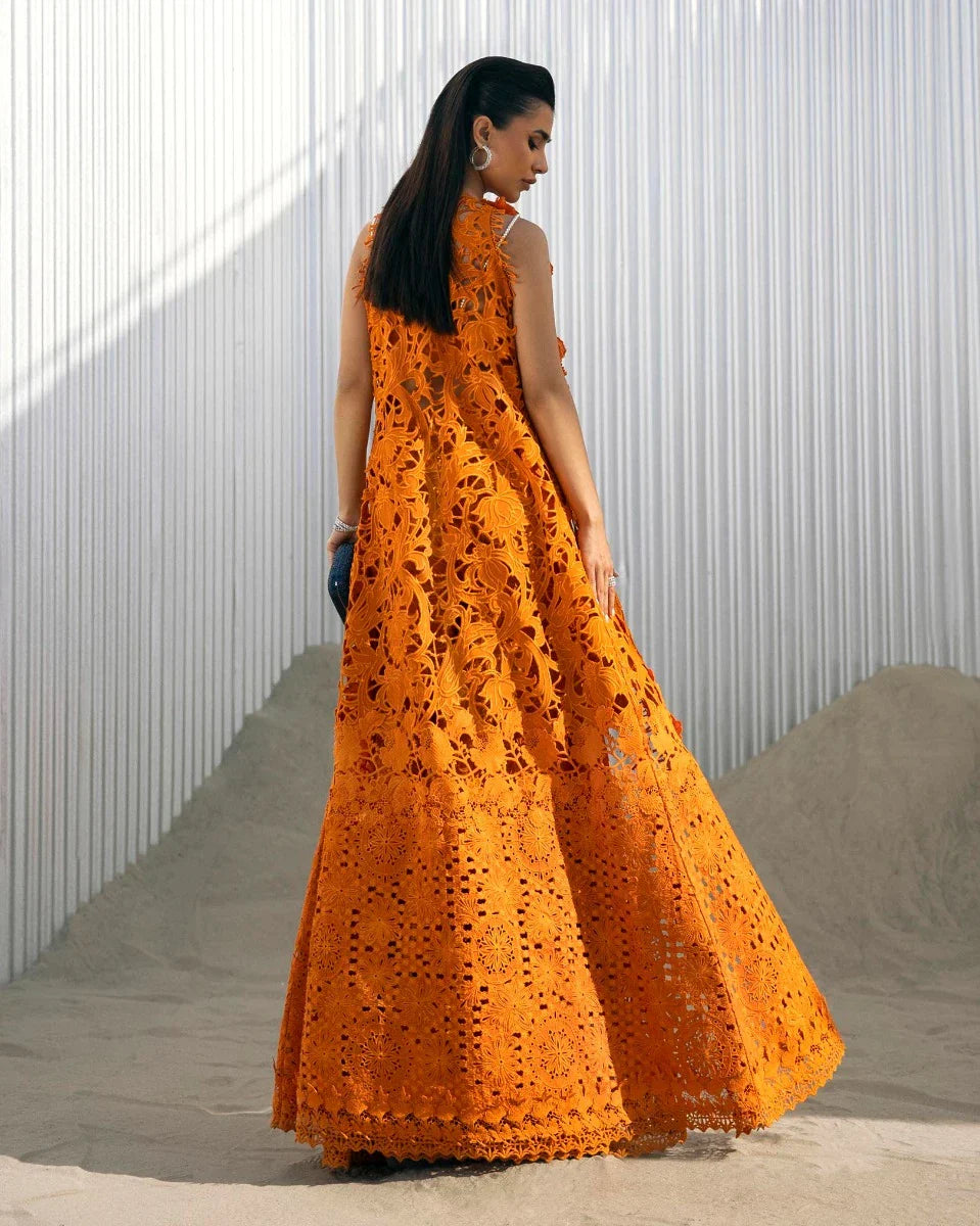 Orange Cut Work (P-290)