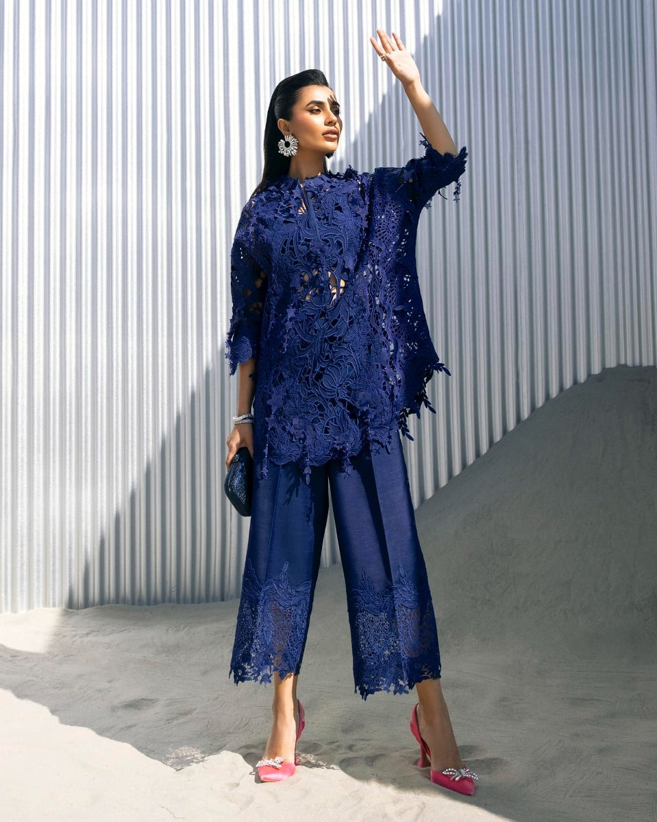 Blue Cut Work (P-292)