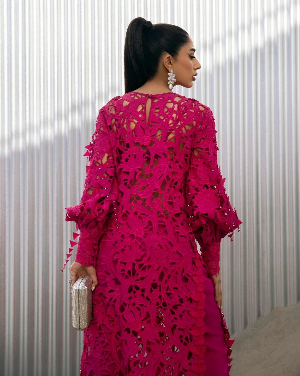 Pink Cut Work (P-293)