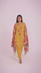 Unstitched Embroidered 3 Piece Muzlin Suit