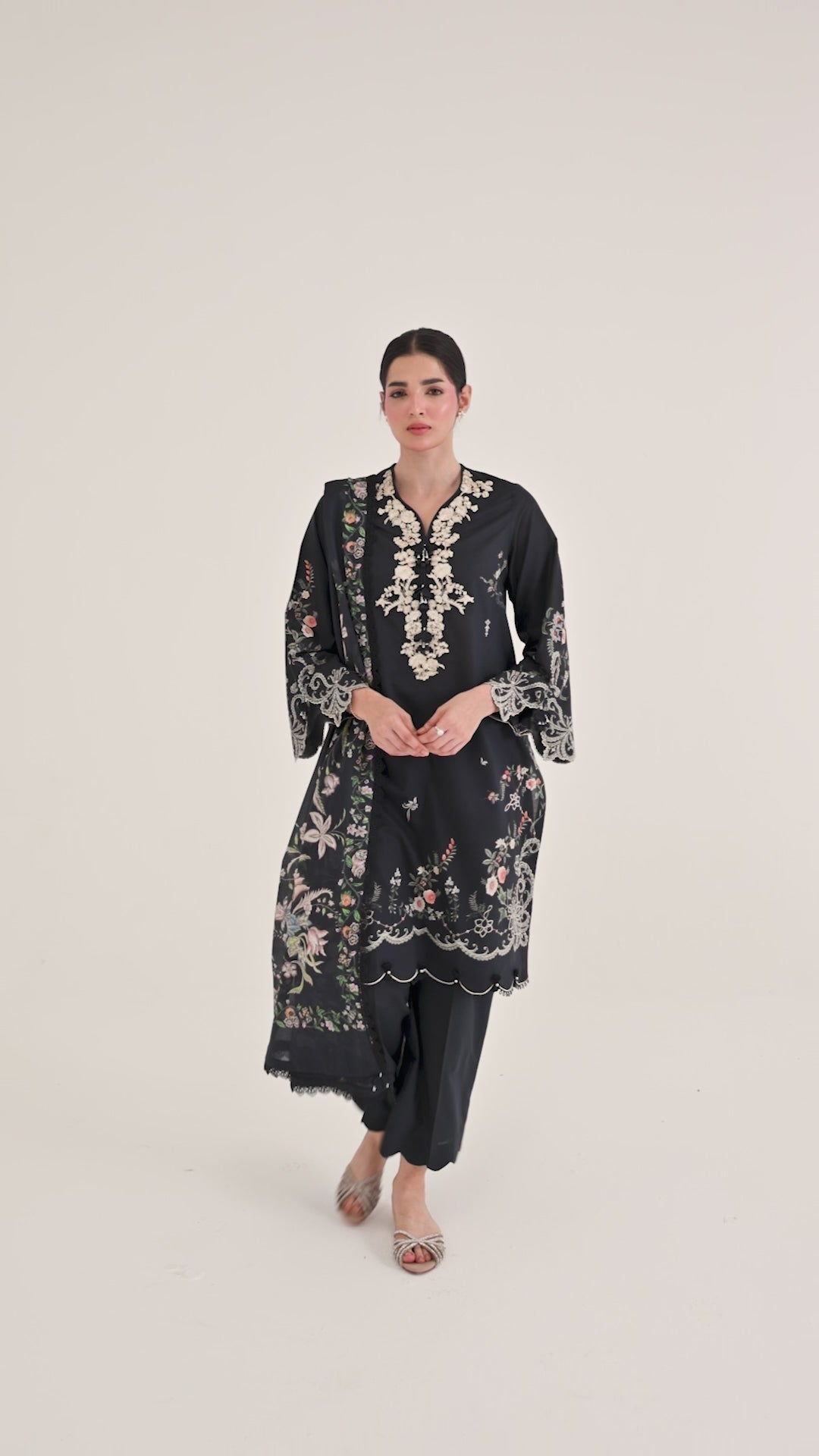 Unstitched Embroidered 3 Piece Lawn Suit