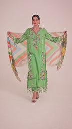Unstitched Embroidered 3 Piece Muzlin Suit